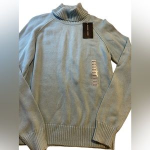 Women’s nwts baby blue cowl neck sweater by Jeanne Pierre 100% cotton sz M